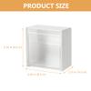 SUPVOX 4 Pcs Wall Mounted Makeup Organizer Boxes Cotton Swab Holder Dustproof Storage Bins White Multi-functional Cosmetic Storage for Bathroom and Vanity view 2