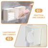 SUPVOX 4 Pcs Wall Mounted Makeup Organizer Boxes Cotton Swab Holder Dustproof Storage Bins White Multi-functional Cosmetic Storage for Bathroom and Vanity view 3