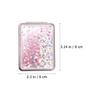 PRETYZOOM 4pcs Double-Sided Quicksand Portable Makeup Mirrors Small Foldable Cosmetic Mirrors for Travel Women with Abs Frame view 2