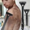 FILFEEL Back Hair Trimmer, Extended Handle Cordless Body Groomer with 3 Tiered Cutter for Men, Folding Design for Hard to Areas view 3