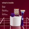 Dollar Shave Club For Women | 1 Purple Wavy Grip Handle, 4 Razor Refills, 1 Shower Hanger | Razors for Women, Womens Razors for Shaving view 2
