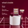 Dollar Shave Club For Women | 1 Maroon Wavy Grip Handle, 4 Razor Refills, 1 Shower Hanger | Razors for Women, Womens Razors for Shaving view 2