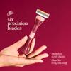 Dollar Shave Club For Women | 1 Maroon Wavy Grip Handle, 4 Razor Refills, 1 Shower Hanger | Razors for Women, Womens Razors for Shaving view 4