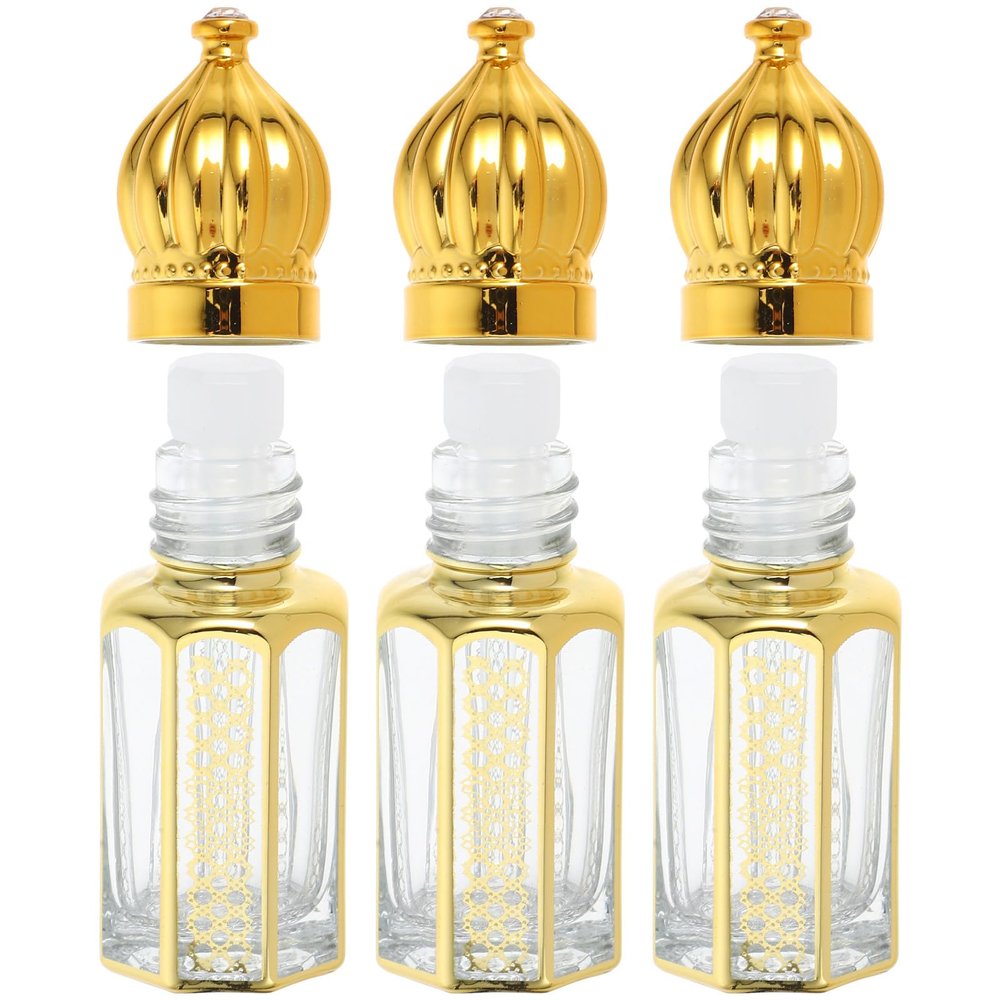HEALEEP 3Pcs 6ml Glass Dropper Bottles, Portable Perfume Dispenser