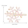 Beaupretty 6pcs Christmas Snowflake Hair Clips Barrettes Set Gold Silver Metal Hair Pins for Women Holiday Party view 2