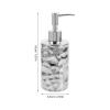 Housoutil Refillable Pump Bottle for Shampoo and Lotion 280ml Silver Hammered Round Bathroom Soap Dispenser Suitable for Travel Hotels and Personal Care view 2