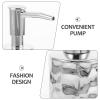 Housoutil Refillable Pump Bottle for Shampoo and Lotion 280ml Silver Hammered Round Bathroom Soap Dispenser Suitable for Travel Hotels and Personal Care view 3