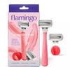 Flamingo 5-Blade Women's Razor - 1 Razor Handle + 2 Razor Blade Refills - Rose view 1