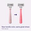 Flamingo 5-Blade Women's Razor - 1 Razor Handle + 2 Razor Blade Refills - Rose view 3
