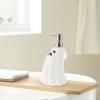 INOOMP White Ceramic Hand Soap Dispenser Pump Bottle Refillable Body Wash and Shampoo Container for Bathroom Hotel Home Use Large Capacity Liquid Lotion Dispenser view 4