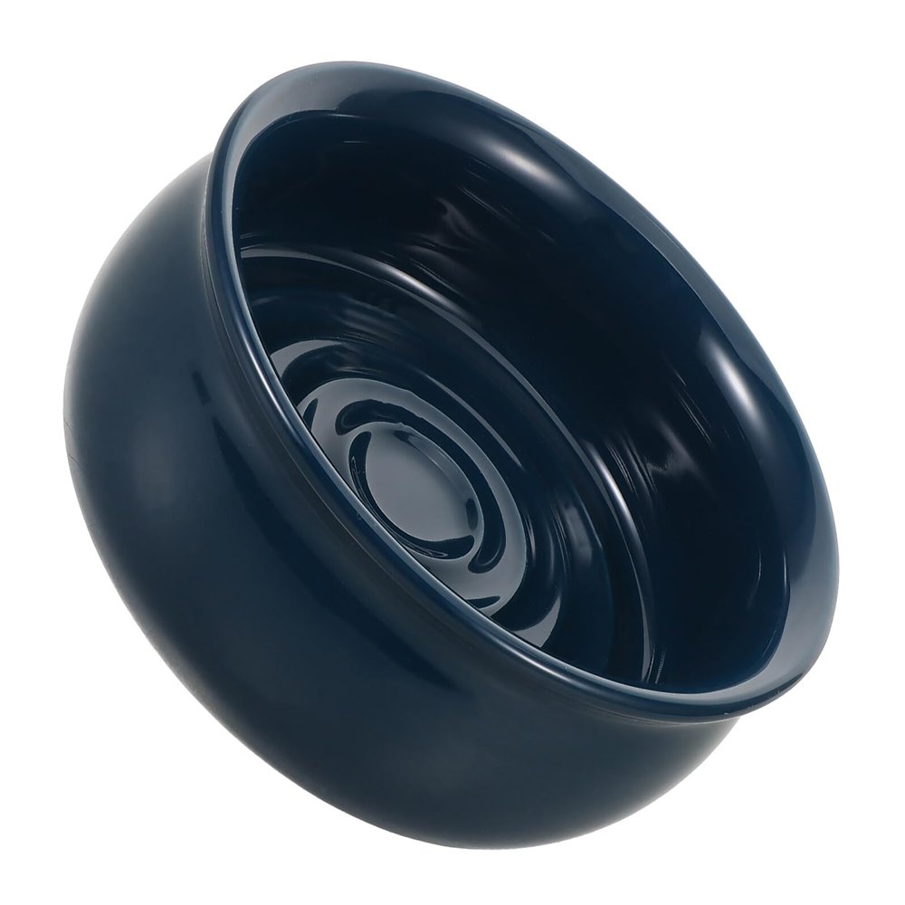 SKISUNO Ceramic Shaving Soap Bowl Navy Spiral Lather Dish Wide Mouth Shaving Foam Container for Mens Grooming Home Travel Barber Use