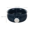 SKISUNO Ceramic Shaving Soap Bowl Navy Spiral Lather Dish Wide Mouth Shaving Foam Container for Mens Grooming Home Travel Barber Use view 2
