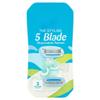 Women Disposable Razors 5-Blade, 3 Count Extra Smooth Shave for Sensitive Skin Ergonomic Non-Slip Handle view 1