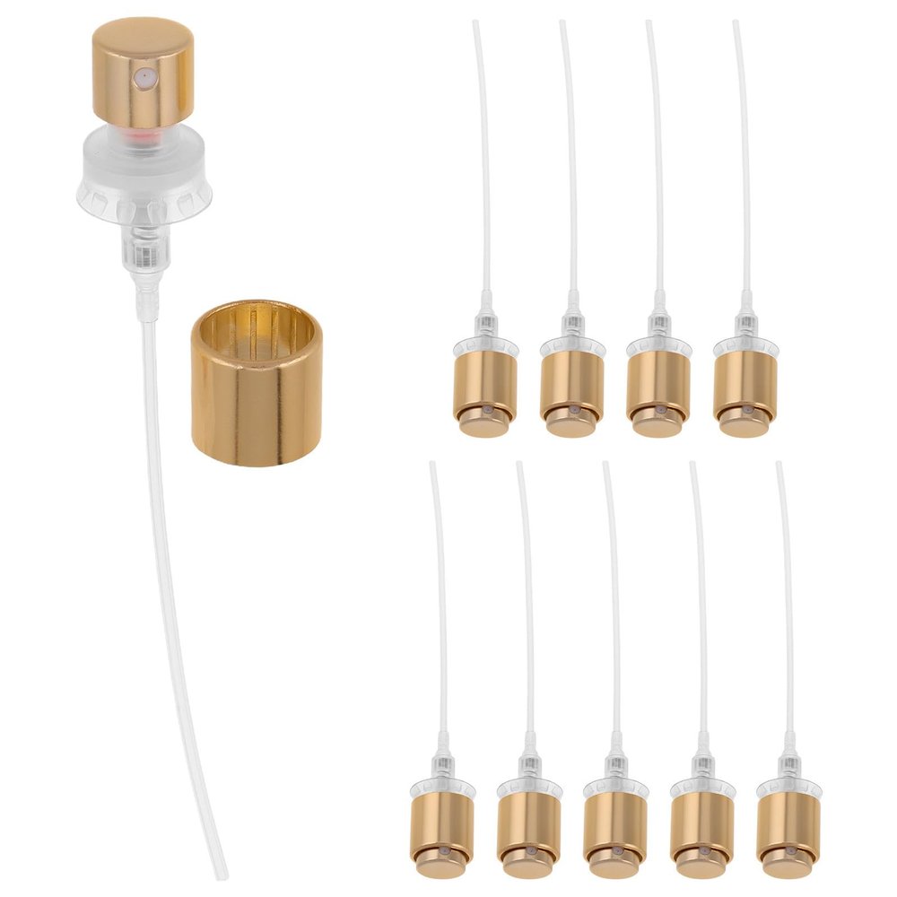 10Pcs Gold Plastic Perfume Pump Spray Nozzles for 13mm Neck Bottles