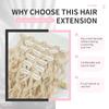 Golden clip style hair extensions 24 inches synthetic hair 7 pieces 1 full head thick natural wave appearance for women's hair view 3