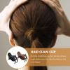 Didiseaon 8pcs Hair Claw Clips for Thick Hair Matte High Ponytail Holder in Black Dark Brown Beige Light Brown view 3