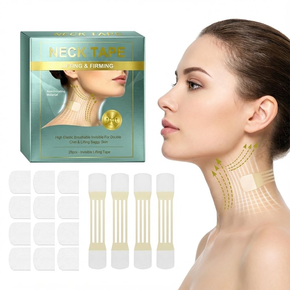 Instant Neck Lift Tape,Instant Neck & Face Lift Tape - Invisible & Breathable for Tightening Sagging Skin, Smoothing Wrinkles & Double Chin