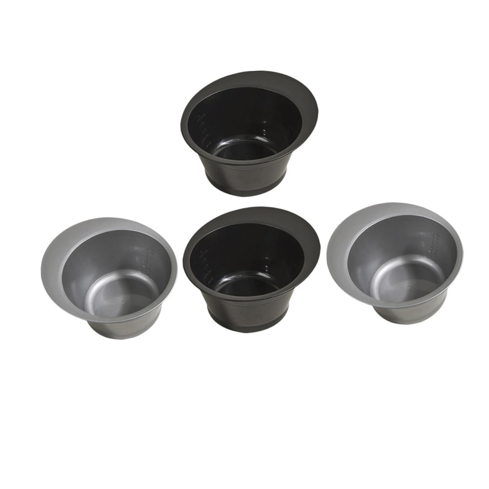 CATIEBYE Hair Salon Bowl 4 Pack PP Plastic Mixing Bowl for Dyeing Hair