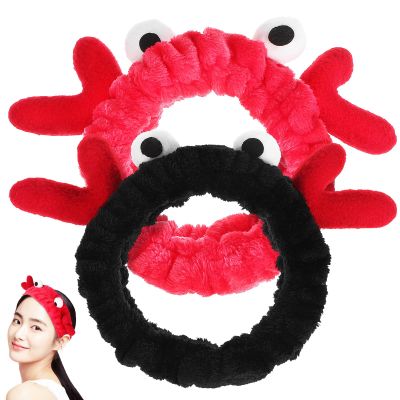 LRXIYODE 2 Pcs Women Face Wash Headbands with Reindeer Antlers, Soft Spa Hairbands for Skincare and Facial Cleansing, Decorative Hair Accessories for Spa and Daily Use