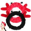 LRXIYODE 2 Pcs Women Face Wash Headbands with Reindeer Antlers, Soft Spa Hairbands for Skincare and Facial Cleansing, Decorative Hair Accessories for Spa and Daily Use view 1