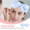 SWETRACE 6pcs Coral Fleece Women Headbands with Bowknot, Soft Cosmetic Headdress Hair Bands for Makeup, Shower, Spa and Face Washing Use view 3