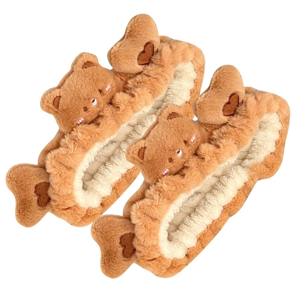 Anneome 2pcs Plush Animal Headbands for Washing Face, Soft Skincare Hairbands for Spa and Facial Care, Cute Adult Animal Hair Accessories for Makeup and Face Wash