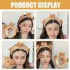 Anneome 2pcs Plush Animal Headbands for Washing Face, Soft Skincare Hairbands for Spa and Facial Care, Cute Adult Animal Hair Accessories for Makeup and Face Wash view 4