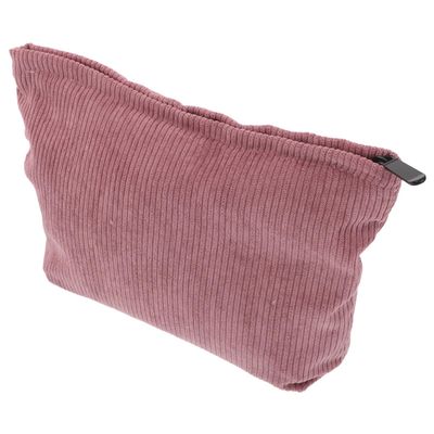 SOIMISS Corduroy Cosmetic Makeup Bag for Women Large Capacity Zipper Pouch Travel Toiletry Bag Portable Pink Storage Organizer for Lipstick Phone and Small Essentials