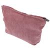 SOIMISS Corduroy Cosmetic Makeup Bag for Women Large Capacity Zipper Pouch Travel Toiletry Bag Portable Pink Storage Organizer for Lipstick Phone and Small Essentials view 1