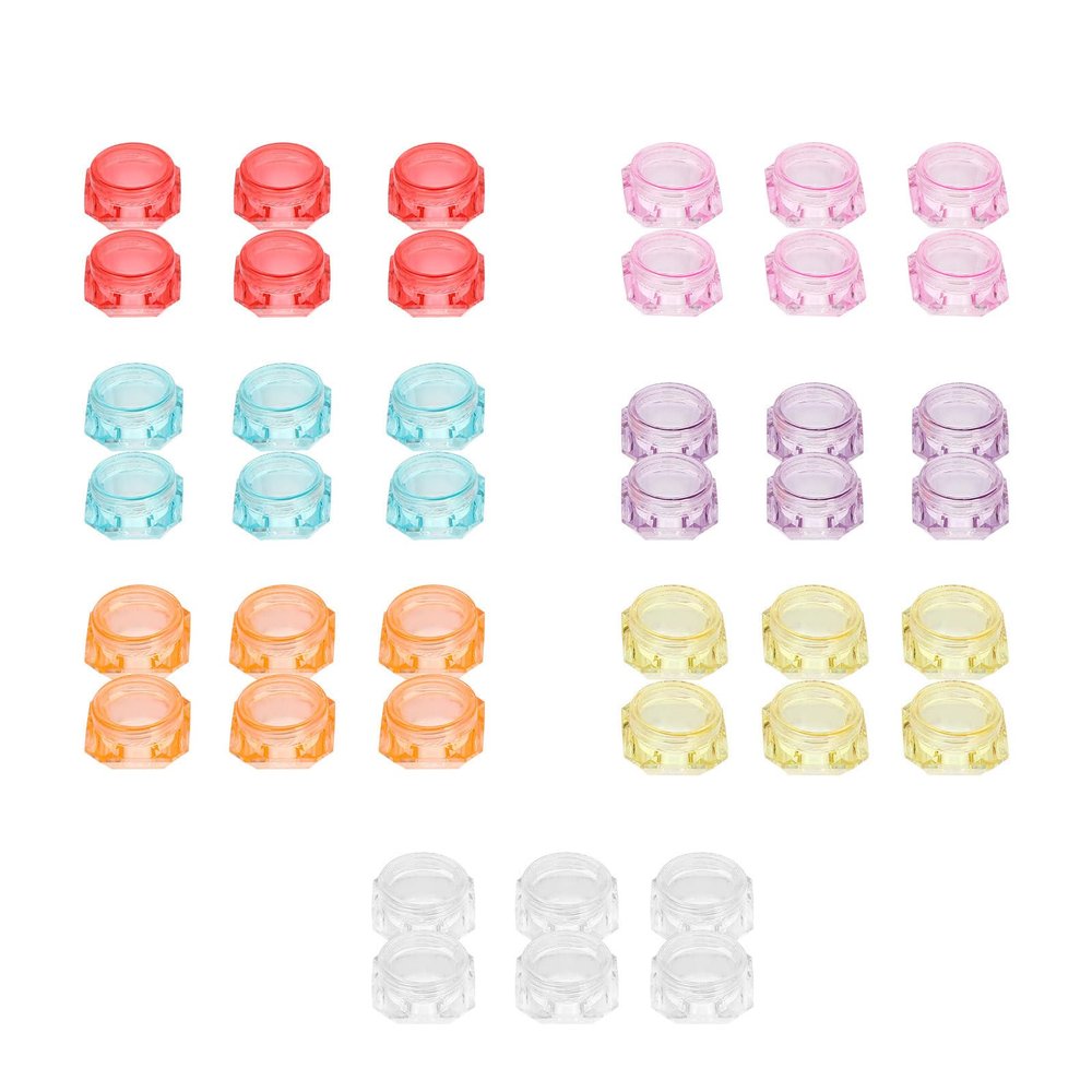 Gogogmee 40pcs 5ml Cosmetic Cream Jars with Mask Spoons Makeup Container Face Cream Pot for Travel and Sample Storage Random Color