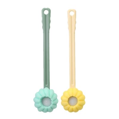 WESIEVYA 2pcs Silicone Sponge Body Scrub Brush Set with Massage Texture, Back Washer for Shower, Exfoliating Bath Brush for Gentle Skin Cleansing and Relaxation