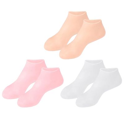 TOPPERFUN Moisturizing Repairing Socks 3 Pairs XL Toeless Foot Care Socks for Cracked Dry Heels Hydrating Skin-Friendly Moisturizing Foot Covers for Women and Men