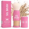 Sol Brush SPF 50 Mineral Sunscreen Powder, Broad Spectrum UVA/UVB Protection Sunscreen, Mess Free Brush On Applicator, Clean & Cruelty Free, Water Resistant (80 Minutes), Pink, Medium view 1