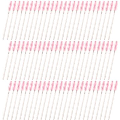 Anneome 100pcs Eyelash Brush Spoolies for Eyelash Extensions, Pink Crystal Handle Mascara Wands, Disposable Lash Comb Applicators for Professional Makeup and Travel