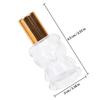 JEWEDECO Refillable Glass Roller Bottles 8ml Small Perfume Bottles 6pcs with Gold Steel Roller Ball for Travel and Essential Oils view 2