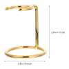 RUNROTOO Shaving Brush and Razor Stand Metal Holder Gold Color Barber Brush Rack Space-saving Stand for Mens Bathroom Counter Organizer view 2
