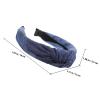 CONGARTENO Denim Knotted Headband for Women, Small Size, Deep to Light Blue Gradient Cotton Fabric Hair Accessory for Daily Wear and Casual Styling view 2