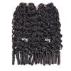 Burmese Curly Crochet Human Hair Pre-Separated Invisble Micro Loop Human Crochet Hair Extensions Seamless and Knotless Feather Crochet Human Hair 18" NC 100 Strands(4 Pack 240g) view 2