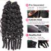 Burmese Curly Crochet Human Hair Pre-Separated Invisble Micro Loop Human Crochet Hair Extensions Seamless and Knotless Feather Crochet Human Hair 18" NC 100 Strands(4 Pack 240g) view 3