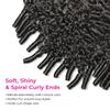 Burmese Curly Crochet Human Hair Pre-Separated Invisble Micro Loop Human Crochet Hair Extensions Seamless and Knotless Feather Crochet Human Hair 18" NC 100 Strands(4 Pack 240g) view 4