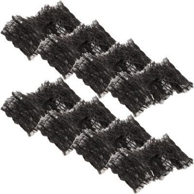 PLAFOPE 100pcs Disposable Non-woven Elastic Headbands for Face Washing Spa Skincare Head Wraps for Women Salon Beauty Use Black