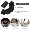 PLAFOPE 100pcs Disposable Non-woven Elastic Headbands for Face Washing Spa Skincare Head Wraps for Women Salon Beauty Use Black view 3