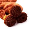 #33 Reddish Brown Human Hair Bundles Copper Red Body Wave Bundles 20 22 24 Inch Unprocessed Brazilian Virgin Hair Copper Brown Human Hair Extensions 50 Gram Per Bundle view 4