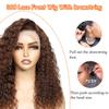 360 Deep Wave Lace Front Drawstring Wigs Human Hair For Women 14" Brown view 4