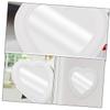 OFFIGAM 2pcs Heart Shaped Wall Makeup Mirrors Small Tabletop Vanity Mirrors for Bedroom Decor White and Purple for Personal Use view 3