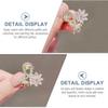 Beavorty 2 Pack Mini Crystal Flower Hair Claw Clips Pink Rhinestone Jaw Clips for Women, Small Floral Hair Clamp Holders for Styling and Daily Use view 3