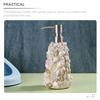 OSALADI Metal Soap Dispenser Pump Bottle with Shell Texture Refillable Hand Soap for Bathroom and Kitchen Rose Gold Finish 250ml Capacity view 3