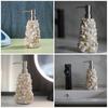 OSALADI Metal Soap Dispenser Pump Bottle with Shell Texture Refillable Hand Soap for Bathroom and Kitchen Rose Gold Finish 250ml Capacity view 4