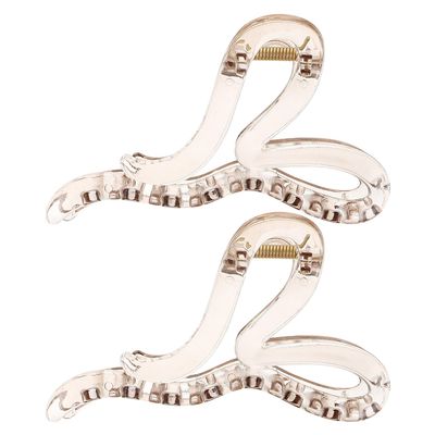 Beavorty 2pcs Heart Shaped Hair Claw Clips Brown Non-slip Mini Hair Jaw Clips for Styling Accessories for Women