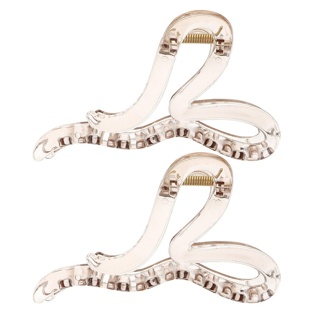 Beavorty 2pcs Heart Shaped Hair Claw Clips Brown Non-slip Mini Hair Jaw Clips for Styling Accessories for Women